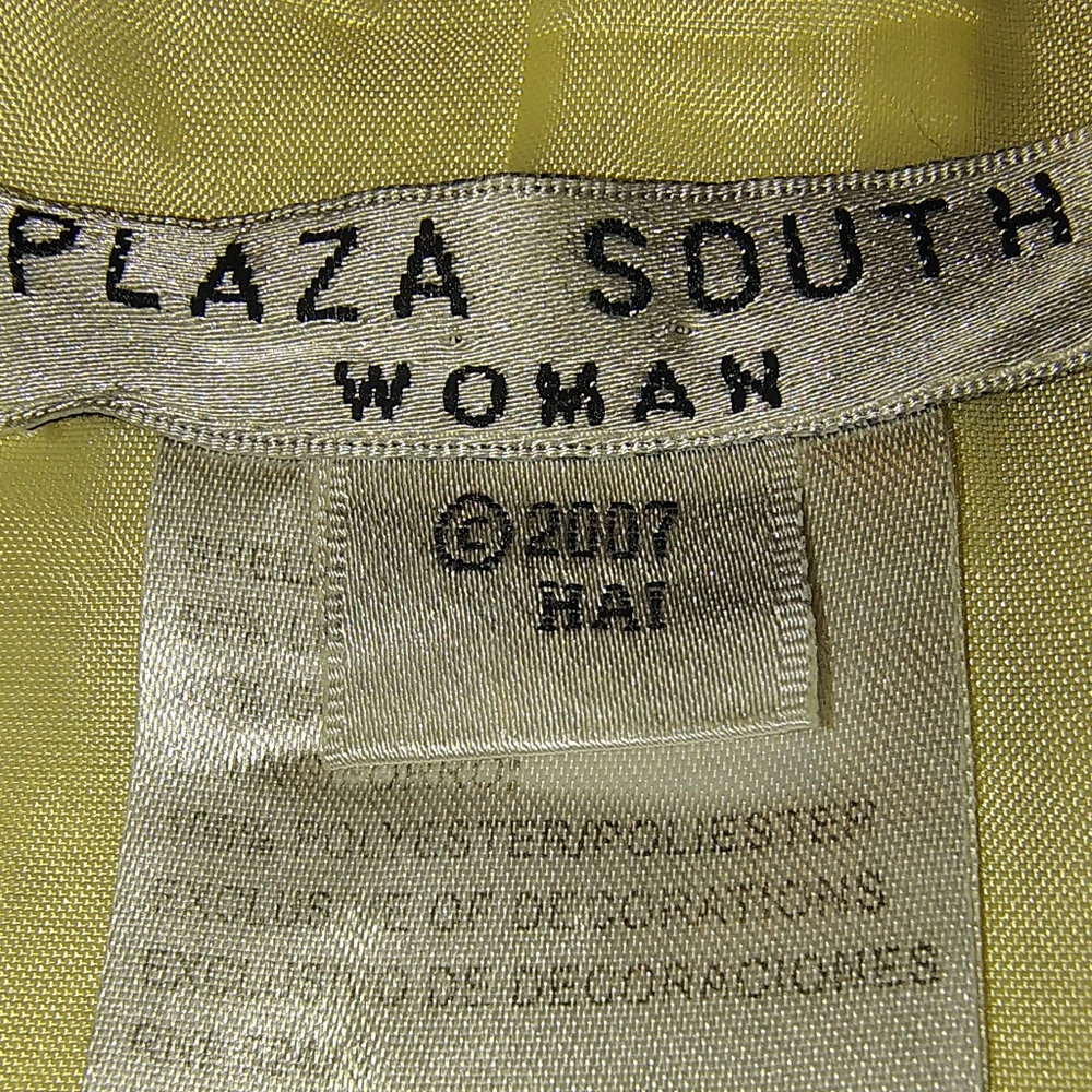 2 Pc:Vintage Karen Stevens Midi Dress+Plaza South 3/4 Sleeve Jacket, Yellow, 14 - Picture 2 of 16